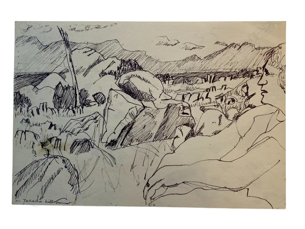 Mountford Tosswill Woollaston ‘On Takaka hill summit/Nelson hills', Image 1++